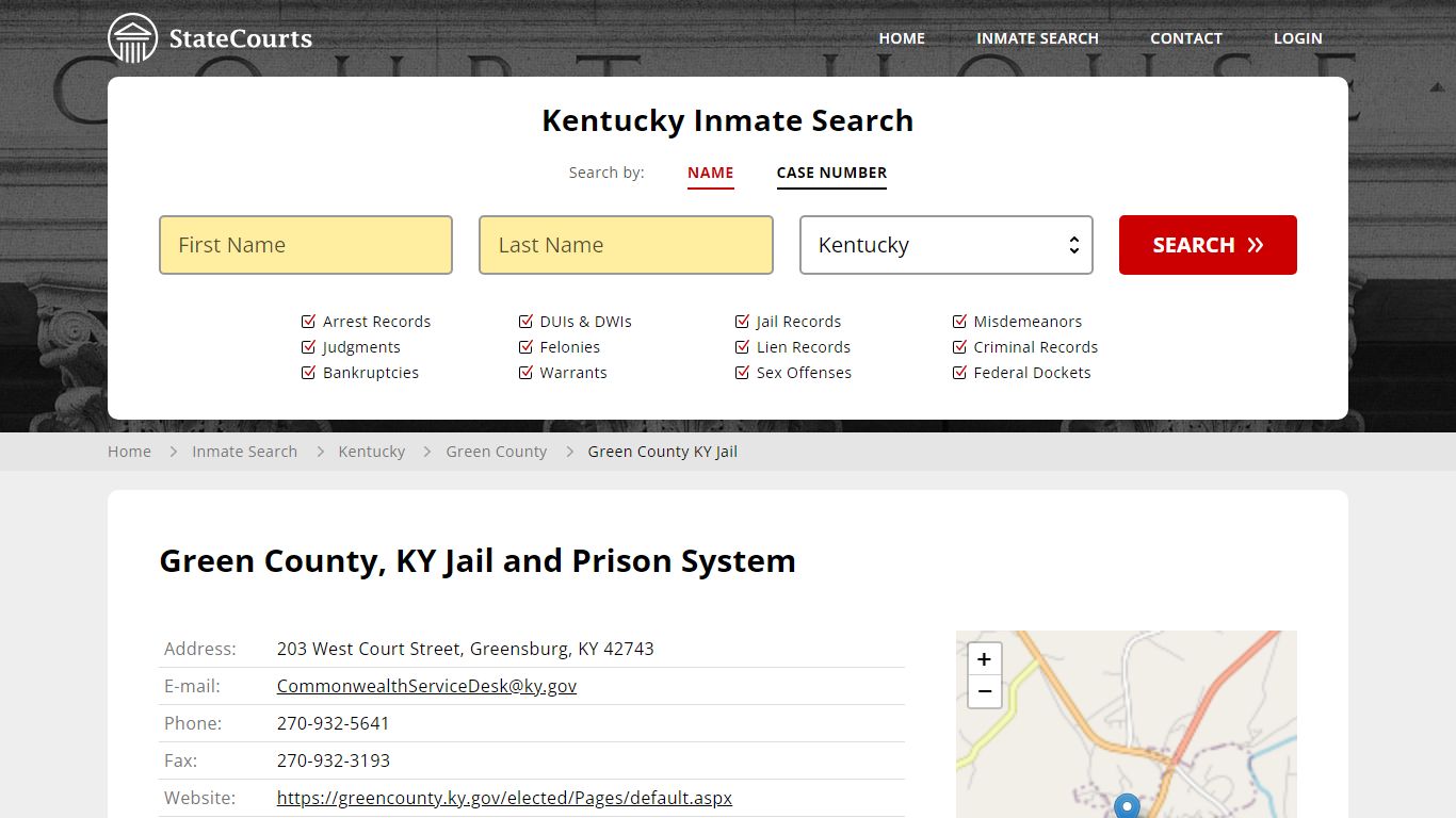 Green County KY Jail Inmate Records Search, Kentucky - StateCourts